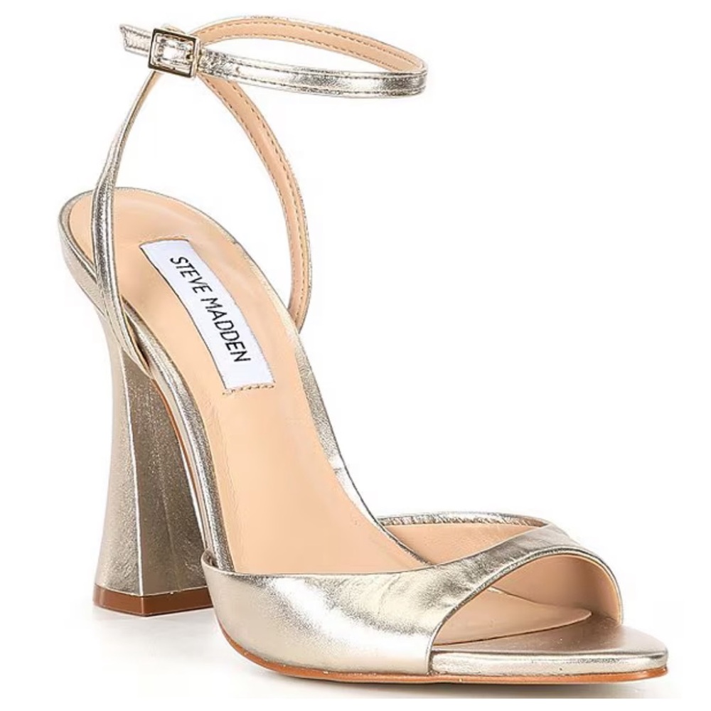Gold Leather Heels